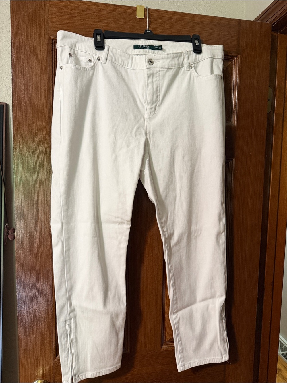 Lauren Ralph Lauren White Straight-Leg Women's Jeans